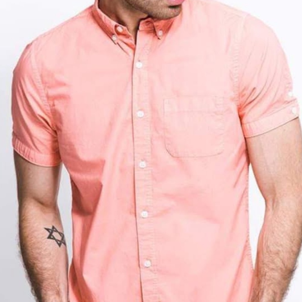 KOAJ Spanish Coral Cotton Button Down Men's Shirt Slim